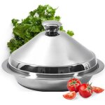 Tajine induction tous feux en acier inoxydable - diamtre 24 cm - passe au four - plat  tajine marocain ...