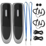 Talkie - walkie portable rechargeable mini oreillette radio bidirectionnelle longue porte (gris) label ...