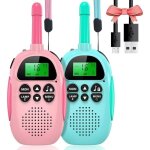 Talkie walkie rechargeable longue port�ejeux exterieur jouet pour enfants avec �cran lcd r�tro - �clair� ...