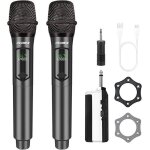 Talomen microphone sans fil 2. 4 ghz 50m rechargeable karaok dj k60 - 2
