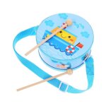 Tambour en bois pour enfant - jouet avec baguettes - instrument musical - jouet musical - pour bb - ...