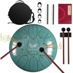 Tambour handpan steel tongue drums � 11 tons mini instrument � percussion en acier de 10 pouces tambour ...