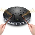 Tambour de langue en acier couleeur 6 pouces 11 tons c clé steel tongue drum mini tambour handpan avec ... Tambour de langue en acier couleeur 6 pouces 11 tons c clé steel tongue drum mini tambour handpan avec ...