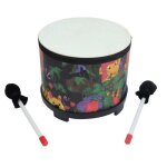 Tambour tom au sol de 8 pouces joli et excellent son instrument de musique avec 2 maillets pour enfants ...