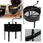 Tamis de jardin � manivelle lzq - noir - diam�tre 40cm - hauteur 45cm