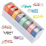 Tampons auto - encreurs - gigicial - lot de 8 - multicolore - 53x42 mm - 220 g