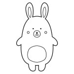 Tampon en bois - lapin
