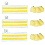 Tampon nettoyage - karcher - easyfix - 3 serpillres - chiffons de remplacement - tissu en coton