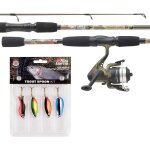 Tanager camouflage kit complet canne et moulinet avec fil et leurres prt  pcher le sandrele brochet ...
