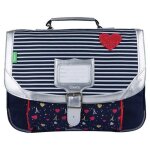 Cartable - tanns - emilie - 35cm - bleu - bouteilles recycles - fille