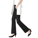 Tapata pantalon vas tailleur femme taille moyenne noir longueur 74cm s