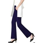Tapata pantalon femme Évasé tailleur bleu marine longueur 74 cm xl Tapata pantalon femme Évasé tailleur bleu marine longueur 74 cm xl