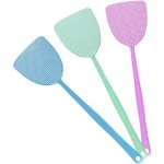 Tapette mouches grande tapette manuelle antiparasitaire manche long en plastique durable et color lot ...
