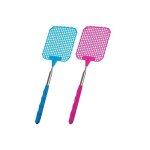 Tapettes mouches manche tlescopique 26 72 cm - set de 2 - bleu et rose repulsif nuisibles pour le jar ...