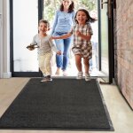 Tapis antid�rapant tr�s absorbant monochrom noir 40 x 60 cm