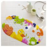 Tapis de baignoire antidrapant - marque - 69x38cm - pvc - motif cartoon - pour enfants et bb comme le ...