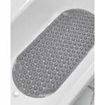 Tapis de baignoire - color & geometry - 44 x 88 cm - gris - anti - drapant