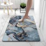 Tapis bain antid�rapant 40x60cm absorbant diatomite pour baignoire cuisine salon bleu label