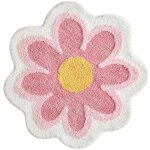 Tapis de bain antid�rapant - motif floral - id�e cadeau - 40 x 40 x 17 cm - rose - polyester - d�coration ...