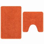 Tapis de bain antid�rapant - vidaxl - 50x50 cm - orange - polypropyl�ne - lavable en machine - antid�rapant ...