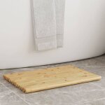 Tapis de bain - bambou - 2 pcs - 50x35 cm - beige - lavable Tapis de bain - bambou - 2 pcs - 50x35 cm - beige - lavable