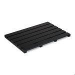 Tapis de bain en bambou 54x36 cm antid�rapant caillebotis pour sauna douche int�rieur & ext�rieur noir ...