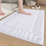 Tapis de bain - color & geometry - 60 x 90 cm - blanc - anti - drapant - absorbant - lavable en machine ...