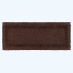 Tapis de bain long en coton 40 x 100 cm - chocolat