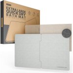 Tapis de bain diatomite minismus 80�50 cm ? absorbant antid�rapant s�chage rapide (gris clair)