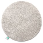 Tapis de bain sky tapis de salle de bain rond ivoire 120 cm de diam�tre