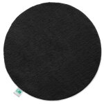 Tapis de bain sky tapis de salle de bain rond noir 120 cm de diam�tre