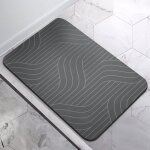 Tapis de bain en terre de diatomées absorbant leau en caoutchouc antidérapant pour salle de bain (gris ... Tapis de bain en terre de diatomées absorbant leau en caoutchouc antidérapant pour salle de bain (gris ...