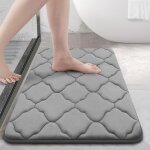 Tapis de bain - ulisem - mousse � m�moire - antid�rapant - absorbant - 40x60 cm - gris