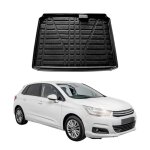 Tapis de coffre pour citroen c4 2010 - 2021 hb en tpe noir Tapis de coffre pour citroen c4 2010 - 2021 hb en tpe noir