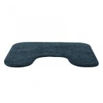 Tapis de contour de wc - paris 1 - zen - bleu - rectangulaire - uni