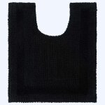 Tapis contour wc en coton 50 x 55 cm - noir