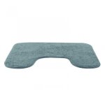 Tapis de contour de wc - zen - granit 3 - 50x45 cm - coton naturel - bleu