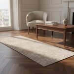 Tapis couloir tessaro style et confort � chaque espace de vie beige 80 x 150 cm