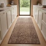 Tapis couloir tessaro style et confort � chaque espace de vie marron 80 x 50 cm