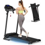 Tapis de course pliable - tapis roulant fitness - inclinable 7% - ecran led - pliable - noir Tapis de course pliable - tapis roulant fitness - inclinable 7% - ecran led - pliable - noir