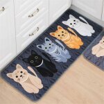 Tapis cuisine devant evier lavable antiderapant flanelle motif de chat paillasson tapis cuisine absorbant ... Tapis cuisine devant evier lavable antiderapant flanelle motif de chat paillasson tapis cuisine absorbant ...