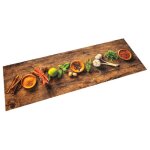 Tapis de cuisine - vidaxl - 45x150 cm - impression d'épices - lavable - antidérapant Tapis de cuisine - vidaxl - 45x150 cm - impression d'épices - lavable - antidérapant