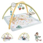 Tapis dactivits - fisher price - animaux gym sensimals - jouets sensoriels - portable - volutif