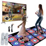 Tapis de danse �lectronique sans fil 100 chansons et 65 jeux avec manette 3 modes de danse pvc?portable ...