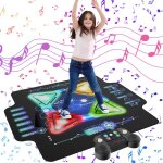 Tapis de danse pour enfants 4 fl�ches de lumi�re led musique pad de danse avec bluetooth 4 modes de jeu ...