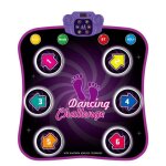 Tapis de danse pour enfants - couverture lumineuse - bluetooth et 5 modes de jeu - noir