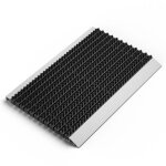 Tapis dentre aluminium avec brosses noir tapis de salet 40 x 60 cm paillasson extrieur gratte - pieds ...