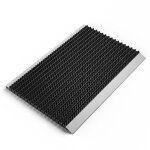 Tapis dentr�e aluminium avec brosses noir tapis de salet� 55 x 90 cm paillasson ext�rieur gratte - pieds ...