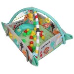 Tapis dveil pour bb - errolves - cadre de fitness - aire dveil - vert