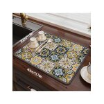 Tapis dvier absorbant et antidrapant pour plan de travail de machine  caf 30 x 40 cm